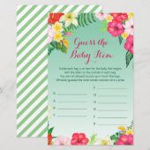 Luau Tropisch Baby shower Game PRINED (Voorkant / Achterkant)