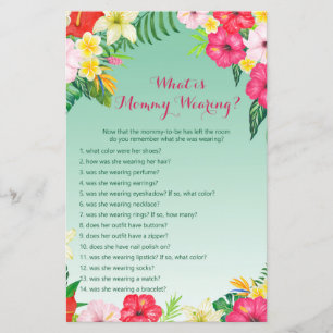 Luau Tropisch Baby shower Game PRINED