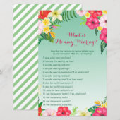 Luau Tropisch Baby shower Game PRINED (Voorkant / Achterkant)