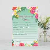 Luau Tropisch Baby shower Game PRINED (Staand voorkant)