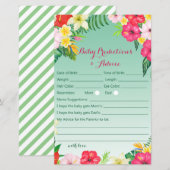 Luau Tropisch Baby shower Game PRINED (Voorkant / Achterkant)