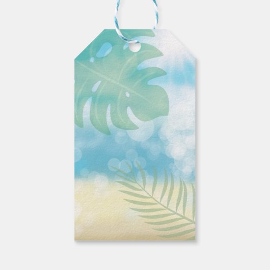 Luau Tropisch thema Cadeaulabel (Achterkant)