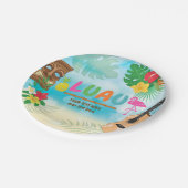 Luau Tropisch thema Papieren Bordje (Gekanteld)