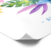 Luau tropisch vrijgezellenfeest welkomstbord poster (Hoek)