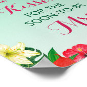 Luau Tropisch Welkomstbord - Bruiloft Bord Poster (Hoek)