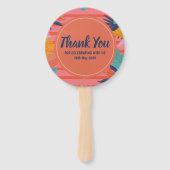 Luau tropisch zomer verjaardagsfeestje handwaaier (Achterkant)