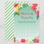 Luau Tropische Baby Shower Spel PRINTED (Voorkant / Achterkant)