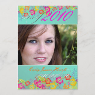 Luau/Tropische bloemen GraduPartij Kaart