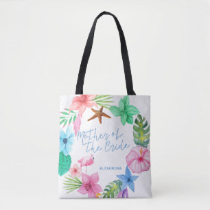 Luau tropische bruiloft moeder van de bruid tote bag