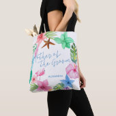 Luau tropische bruiloft moeder van de bruidegom tote bag (Dichtbij)