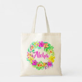 Luau Tropische Hawaiian Aloha Summer Fun Canvas ta Tote Bag (Achterkant)