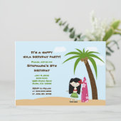 Luau Uitnodiging (Staand voorkant)