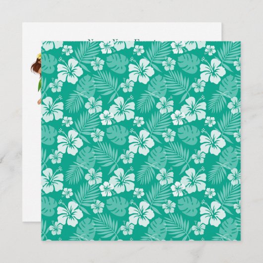 Luau Uitnodiging (Voorkant / Achterkant)