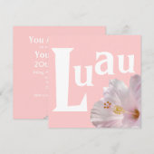 Luau Uitnodiging (Voorkant / Achterkant)