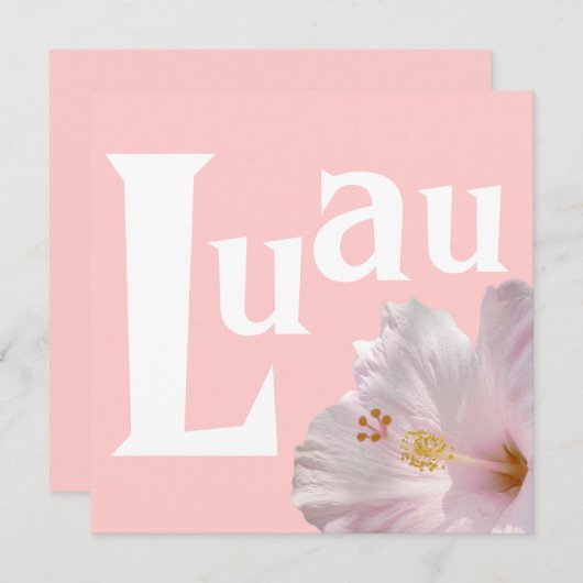 Luau Uitnodiging (Voorkant / Achterkant)