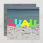 Luau Uitnodiging (Voorkant / Achterkant)