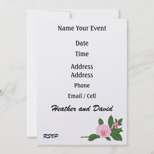 Luau Uitnodiging door SRF (Achterkant)