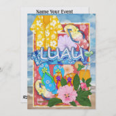 Luau uitnodiging door SRF (Voorkant / Achterkant)