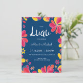 Luau Uitnodiging - Hawaiiaanse Tropische Feest Uit (Staand voorkant)