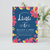 Luau Uitnodiging - Hawaiiaanse Tropische Feest Uit (Staand voorkant)