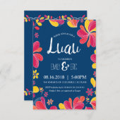 Luau Uitnodiging - Hawaiiaanse Tropische Feest Uit (Voorkant / Achterkant)