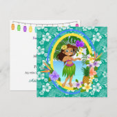 Luau uitnodiging / strand bruiloftsfeest (Voorkant / Achterkant)