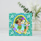 Luau uitnodiging / strand bruiloftsfeest (Staand voorkant)