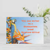 Luau Uitnodiging voor zomertijd (Staand voorkant)