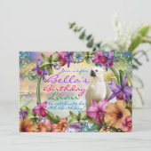 Luau-uitnodigingen, Birthday Luau-uitnodigingen Kaart (Staand voorkant)