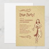 Luau-uitnodigingen Kaart (Voorkant / Achterkant)