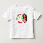 Luau Verjaardag Tropisch Strand Party Naam Meisje Kinder Shirts (Voorkant)