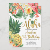 Luau Verjaardag, Tropisch Verjaardagsfeest, Aloha Kaart (Voorkant / Achterkant)