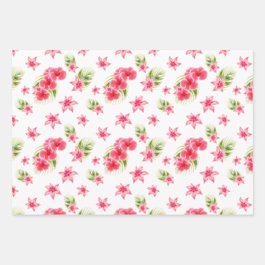 Luau verjaardag Tropische strandnaam Inpakpapier Vel (Voorkant 3)