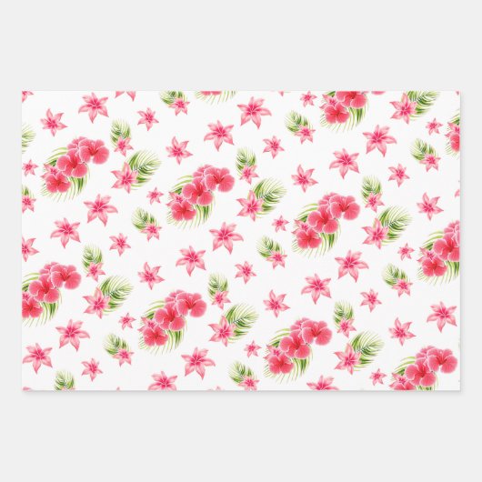 Luau verjaardag Tropische strandnaam Inpakpapier Vel (Voorkant 2)