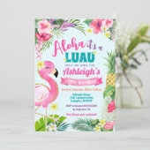 Luau Verjaardag Tropische Zomeruitnodiging Kaart (Staand voorkant)
