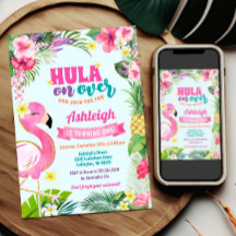 Luau Verjaardag Tropische Zomeruitnodiging