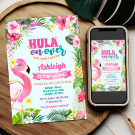 Luau Verjaardag Tropische Zomeruitnodiging Kaart