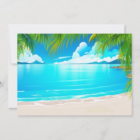 Luau Verjaardag Uitnodiging Aloha Invites (Achterkant)