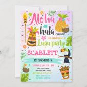 Luau Verjaardag Uitnodiging Hawaiian Luau Party (Voorkant)
