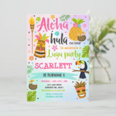 Luau Verjaardag Uitnodiging Hawaiian Luau Party (Staand voorkant)