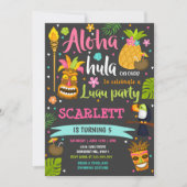 Luau Verjaardag Uitnodiging Hawaiian Luau Party (Voorkant)