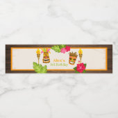 Luau Verjaardag Waterfles Label - Jongen Waterfles Etiket (Enkel label)