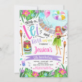 Luau Verjaardagsfeest Hawaiian Pineapple Pool Part Kaart (Voorkant)