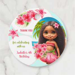 Luau verjaardagsfeest Tropisch strand Bedankjes Labels