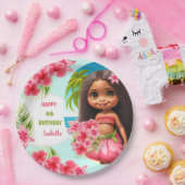 Luau verjaardagsfeest Tropisch strand Papieren Bordje (Feest)