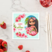 Luau verjaardagsfeest Tropisch strand Servet (Insitu)