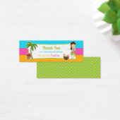 Luau Verjaardagsfeestje Favor Bag Label Mini Visitekaartjes (Bureau)