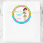 Luau Verjaardagsfeestje Favor Sticker (Tas)