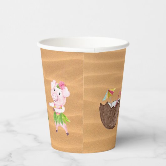 Luau verjaardagsfeestje gepersonaliseerde bekers (Rechts)