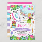 Luau-verjaardagsfeestje Hawaiaanse ananas zwembadf Kaart (Voorkant / Achterkant)